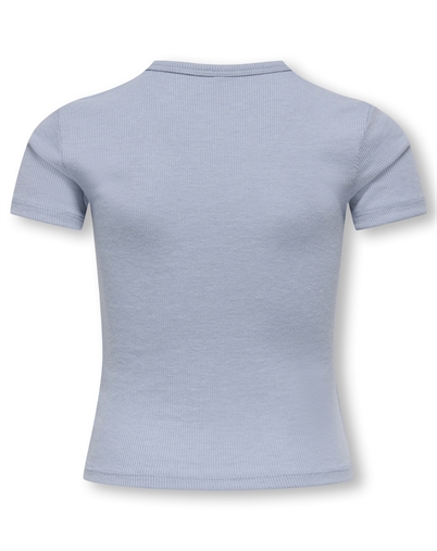 Kids Only - KOGElva June Broderet T-Shirt - Cashmere Blue/ Daisy
